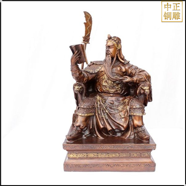 關公夜讀春秋銅像鑄造